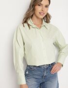 rosa Cămașă Verde De bumbac în Stil Clasic Nalaris