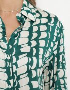 rosa Cămașă Verde închis Decorată Cu model mozaic Melinn