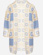 rosa Cardigan Albastru de Bumbac cu Model Ajurat Zivisse