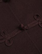 rosa Cardigan din vâscoză în stil Napoleonka cu guler tip tunică Biugge Maro