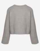 rosa Cardigan Gri descheiabil din viscoză decorat cu nasturi Asitta