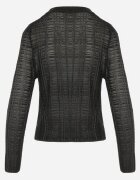 rosa Cardigan Negru încheiat cu nasturi cu fir metalic Stamana