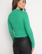 rosa Cardigan Verde cu nasturi cu cusături Zennita
