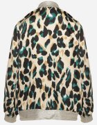 rosa Geacă Bomber Bej-Verde cu imprimeu leopard cu finisaje elastice Irira