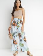 rosa Pantaloni Albastru deschis Larghi Penthanie