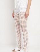 rosa Pantaloni Albi din tricot ajurat cu căptușeală tip Pantaloni scurți Valoen