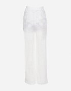 rosa Pantaloni Albi din tricot ajurat cu căptușeală tip Pantaloni scurți Valoen