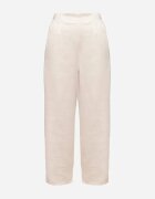 rosa Pantaloni Bej deschis satinați în Stil Elegant cu Croială Largă Liovene
