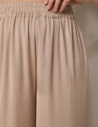 rosa Pantaloni Bej Lari cu elastic în talie Bohdi