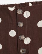 rosa Pantaloni Casual din viscoză croi culottes cu puncte Agochis Maro închis