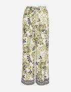 rosa Pantaloni din Vâscoză Verzi cu croială dreaptă cu elastic în talie Lielle
