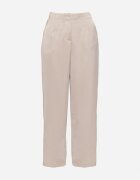 rosa Pantaloni Elegante Bej cu croială dreaptă cu talie înaltă Jenanora