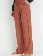 rosa Pantaloni portocalii cu elastic în talie Angelona
