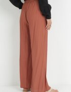 rosa Pantaloni portocalii cu elastic în talie Angelona