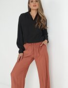 rosa Pantaloni portocalii cu elastic în talie Angelona