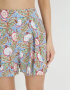 rosa Pantaloni scurți Albaștri Largi cu elastic în talie Feolleni