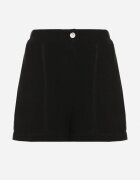 rosa Pantaloni scurți negri de bumbac cu talie înaltă și imprimeu geometric Galirella