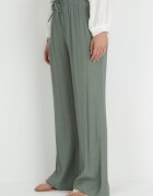 rosa Pantaloni verde închis cu elastic în talie Angelona