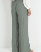 rosa Pantaloni verde închis cu elastic în talie Angelona