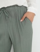 rosa Pantaloni verde închis cu elastic în talie Angelona