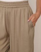 rosa Pantaloni Verde închis Largi cu elastic în talie Bohdi