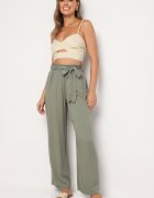 rosa Pantaloni Verde închis Largi Pheriko