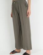 rosa Pantaloni Verde închis Simpli cu elastic în talie și cu craci largi Alathera