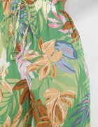 rosa Pantaloni Verzi Largi din Viscoză cu Imprimeu Floral Naomie