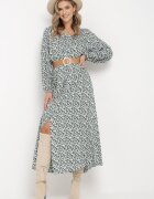 rosa Rochie Alb-Verde Egona