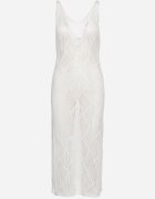 rosa Rochie Albă Ajurată Fără Mâneci cu Croială Mulată Cotta