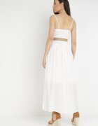 rosa Rochie albă cu centură Chrysaleia