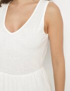rosa Rochie albă din bumbac Maxi fără mâneci Lorenis
