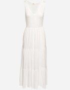 rosa Rochie albă din bumbac Maxi fără mâneci Lorenis