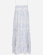rosa Rochie Albastră Cloche din Bumbac Decorată cu flori Merialea