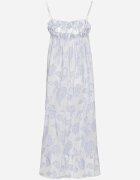 rosa Rochie Albastră Cloche din Bumbac Decorată cu flori Merialea