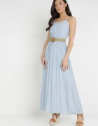 rosa Rochie Albastră cu curea Chrysaleia
