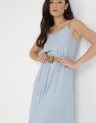 rosa Rochie Albastră cu curea Chrysaleia
