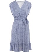 rosa Rochie Albastră cu Curea Rartho