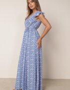 rosa Rochie Albastră din Viscoză Kephestra