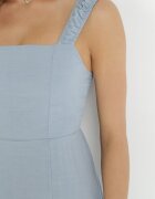 rosa Rochie Albastră Evazată cu bretele Olypha