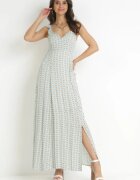 rosa Rochie Albastră Maxi din Viscoză cu bretele late cu elastice subțiri Dayani