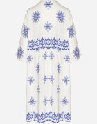 rosa Rochie Albastru-Crem în Stil Boho cu Viscoză Davivara