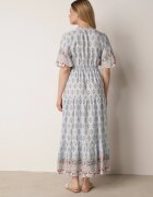 rosa Rochie Albastru deschis Maxi cu elastic și șnur cu ciucuri în talie Maryse