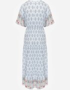 rosa Rochie Albastru deschis Maxi cu elastic și șnur cu ciucuri în talie Maryse