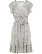 rosa Rochie Albastru-Galben cu curea Katista