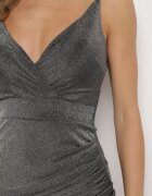 rosa Rochie Argintie Cambrată Maxi cu bretele Ravella