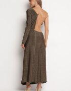 rosa Rochie Aurie Maxi cu croială asimetrică cu lănțișor Verdisa