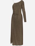 rosa Rochie Aurie Maxi cu croială asimetrică cu lănțișor Verdisa