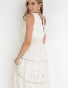 rosa Rochie bej brodată maxi Fizz
