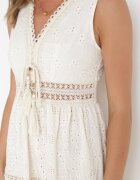 rosa Rochie bej brodată maxi Fizz